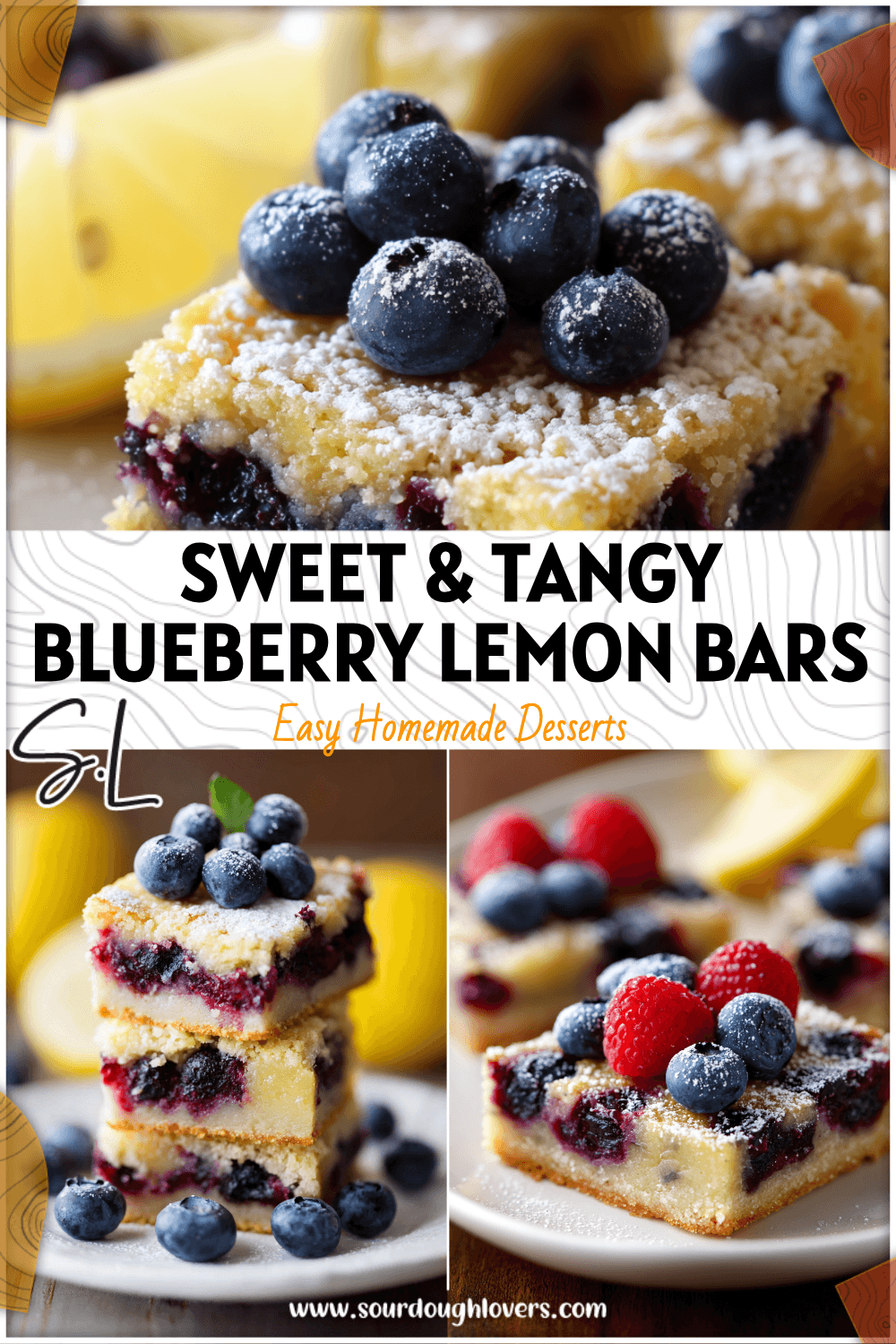 Blueberry lemon bars on a white plate topped with fresh berries, a Dairy Free And Nut Free Dessert. 2026